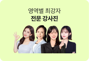 영역별 최강자 전문 강사진