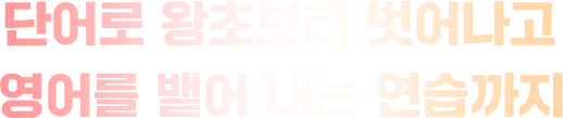 단어로 왕초보티 벗어나고 영어를 뱉어 내는 연습까지