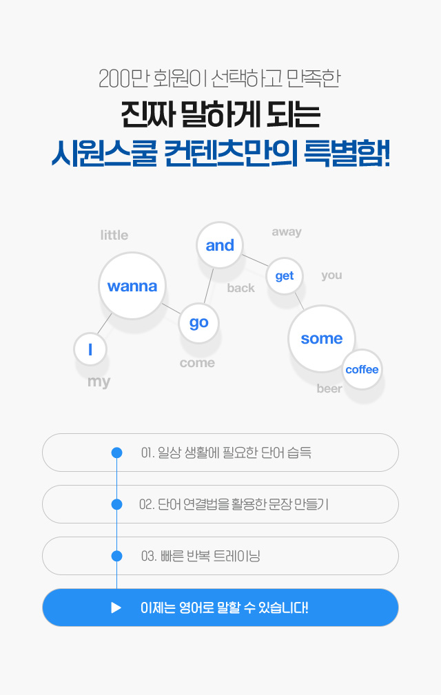 진짜 말하게 되는 시원스쿨 컨텐츠만의 특별함!
