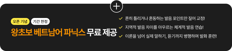 오픈 기념 기간 한정 발음 클리닉 강의 무료 제공