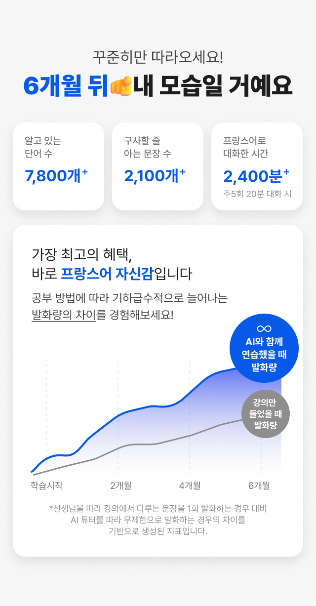 꾸준히만 따라오세요! 6개월 뒤 내 모습일 거예요