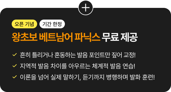 오픈 기념 기간 한정 발음 클리닉 강의 무료 제공