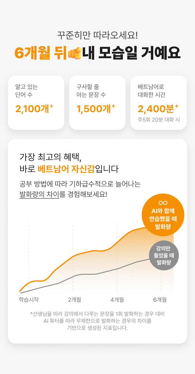 꾸준히만 따라오세요! 6개월 뒤 내 모습일 거예요