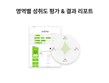 영역별 성취도 평가 & 결과 리포트