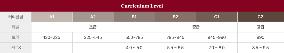 Curriculum Level