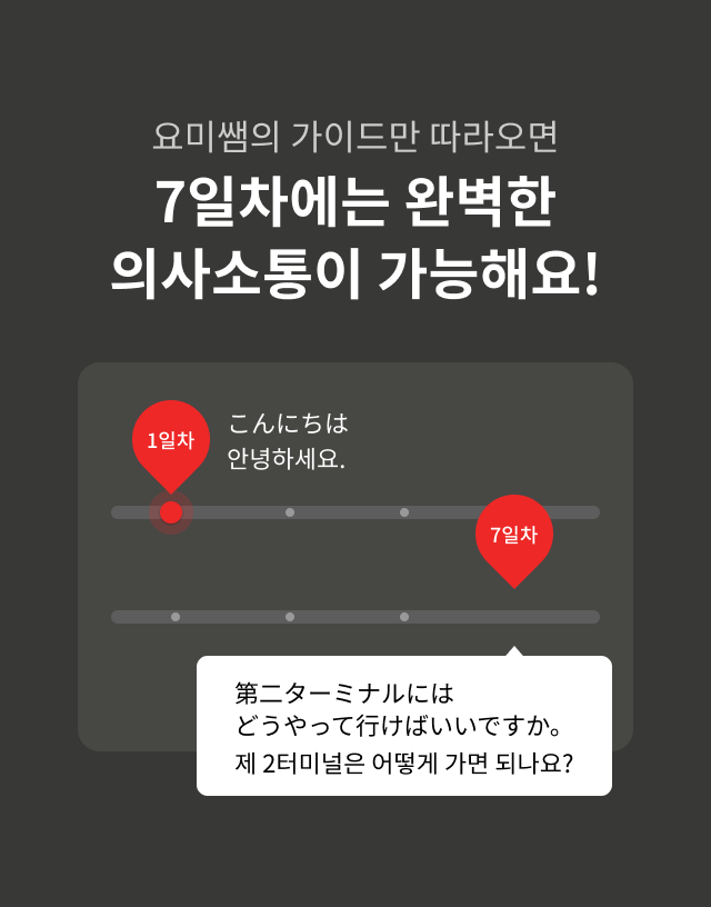 요미쌤의 가이드만 따라오면 7일차에는 완벽한 의사소통이 가능해요!