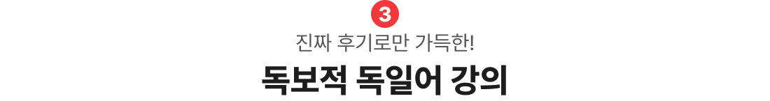 진짜 후기로만 가득한! 독보적 germany 강의