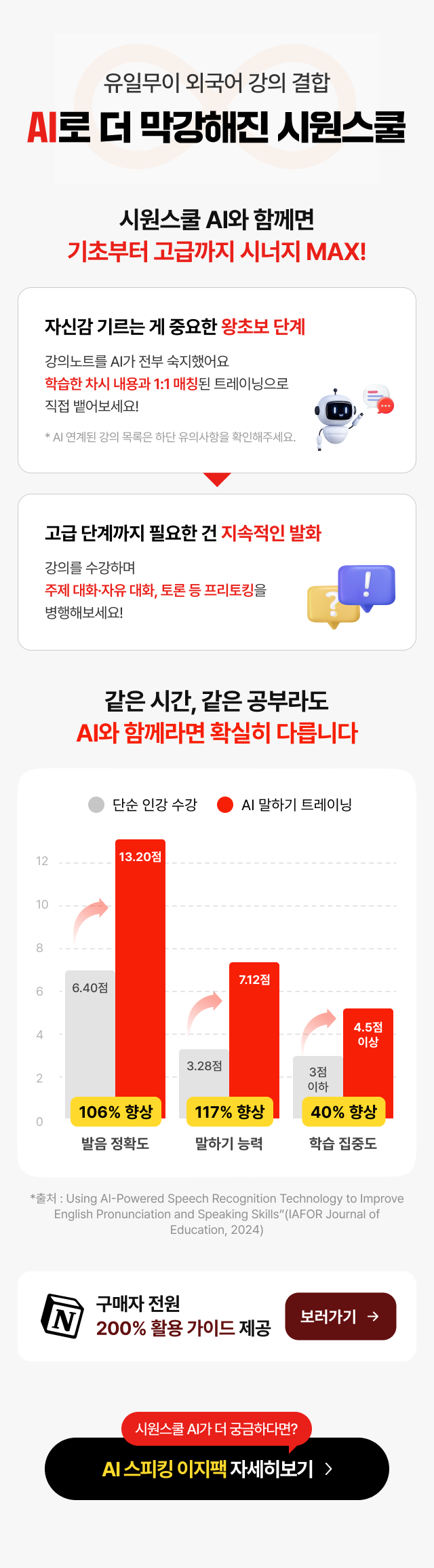 유일무이 외국어 강의 결합 AI로 더 막강해진 시원스쿨