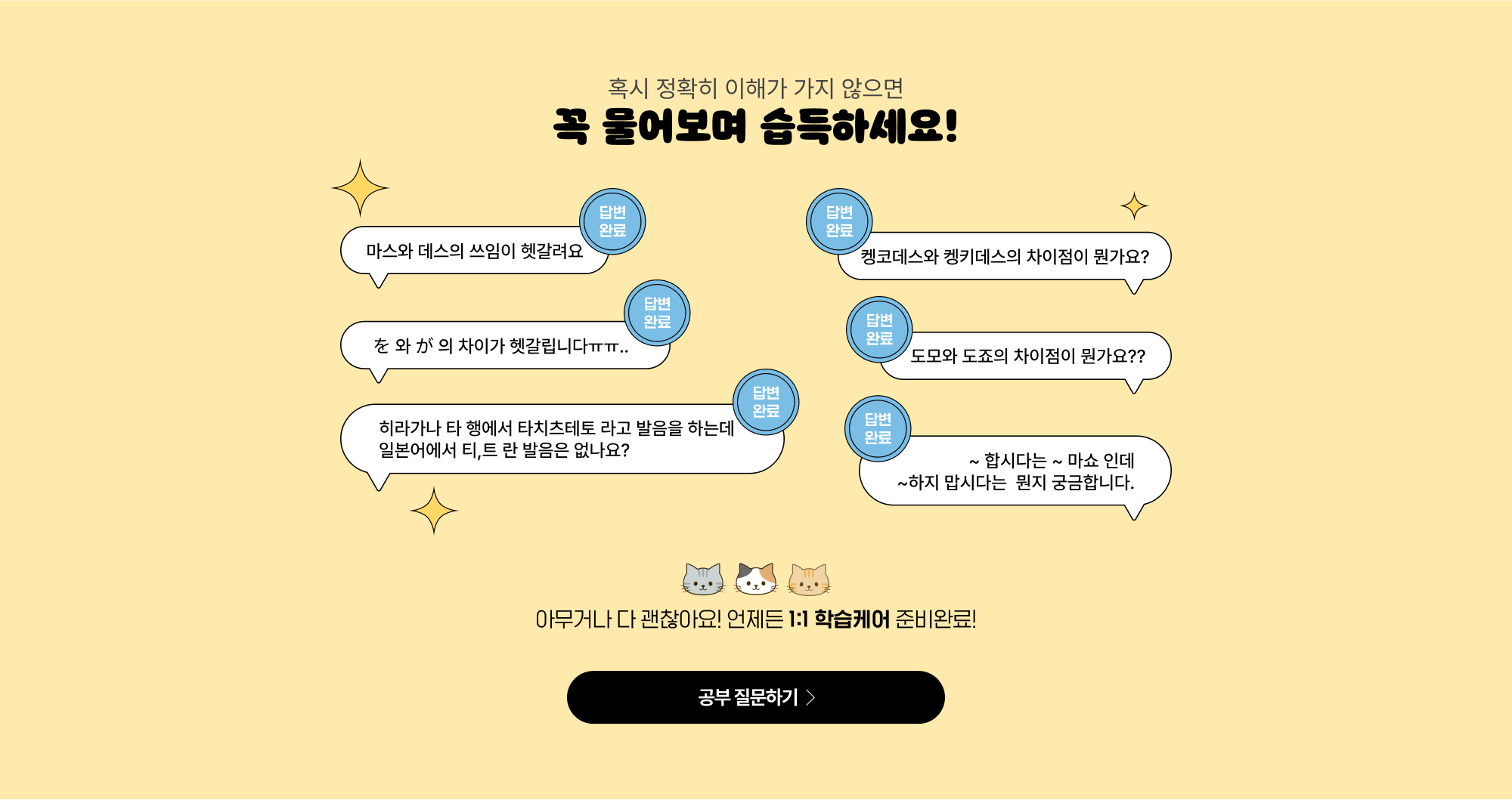 꼭 물어보며 습득하세요!