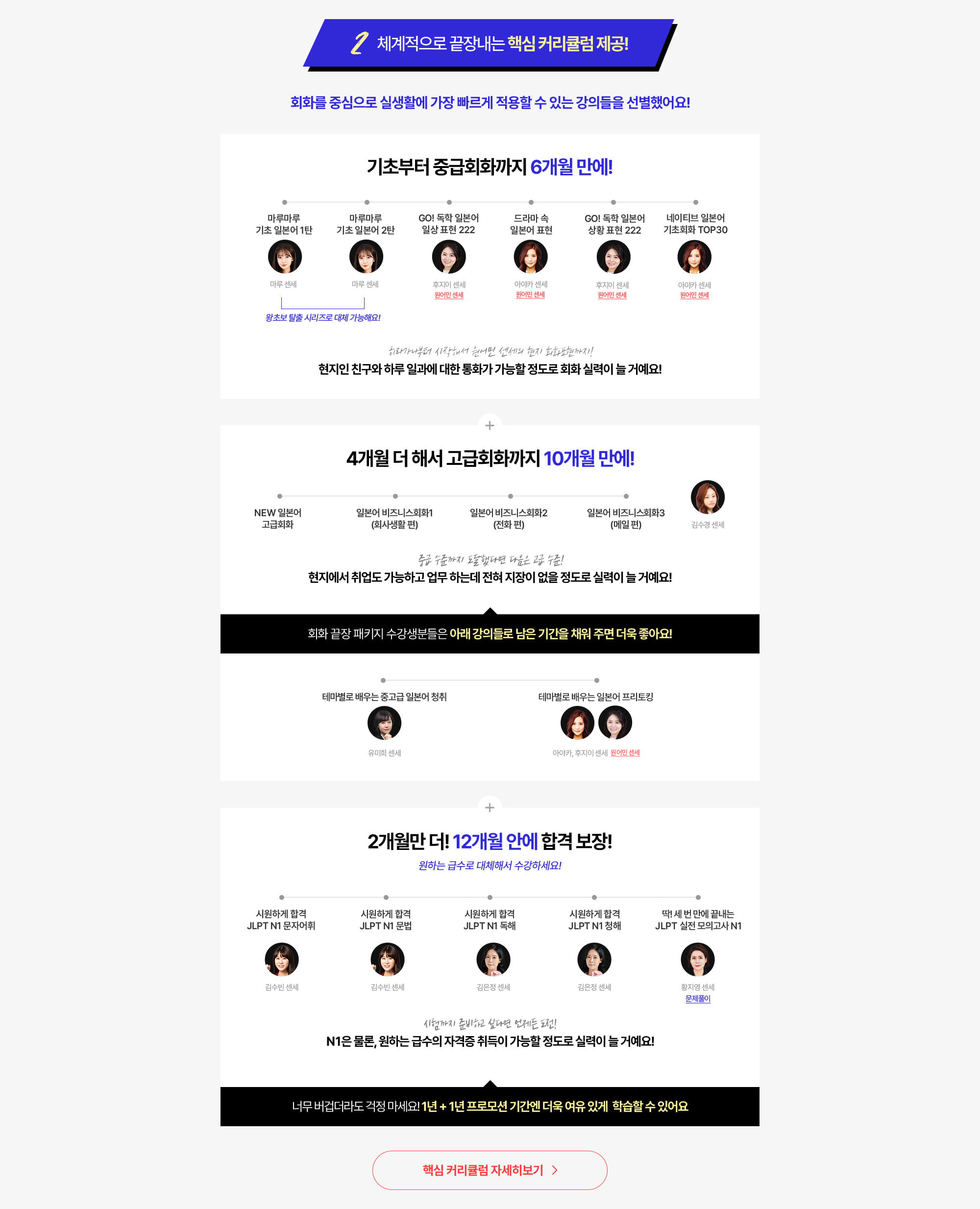 끝장 패키지가 남다른 이유 2. 체계적으로 끝장내는 핵심 커리큘럼 제공!
