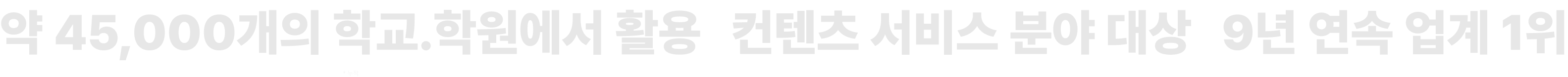 약 45,000개의 학교.학원에서 활용 컨텐츠 서비스 분야 대상 9년 연속 업계 1위