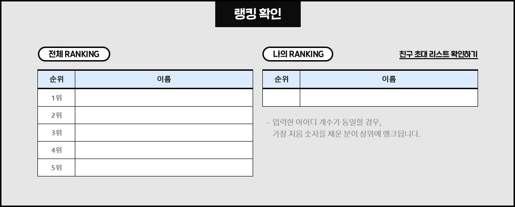 랭킹 확인