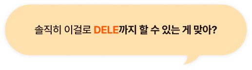 솔직히 이걸로 DELE까지 할 수 있는 게 맞아?