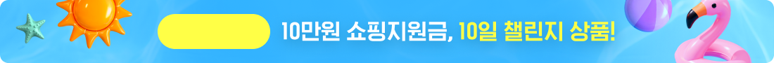  10만원 쇼핑지원금, 10일 챌린지 상품!