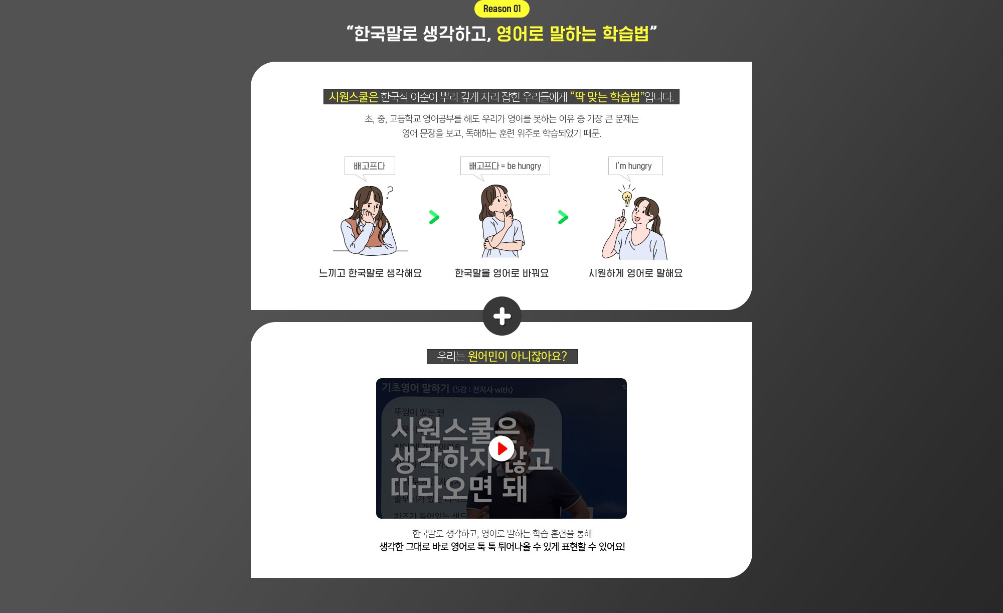 reason01.한국말로 생각하고, 영어로 말하는 학습법