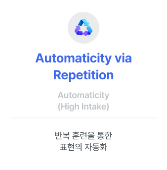 반복 훈련을 통한 표현의 자동화